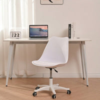 Compact Ergonomic Rolling Desk Chair for Small Spaces Adjustable Swivel Task Chair Lightweight Durable Polypropylene