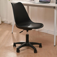 Compact Ergonomic Rolling Desk Chair for Small Spaces Adjustable Swivel Task Chair Lightweight Durable Polypropylene