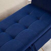 Bed Bench With Storage Navy Blue Velvet