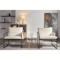 Upholstered Hanging Armchair With Metal Frame And Crushed Foam Cushions For Living Room And Bedroom