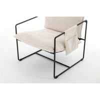 Upholstered Hanging Armchair With Metal Frame And Crushed Foam Cushions For Living Room And Bedroom