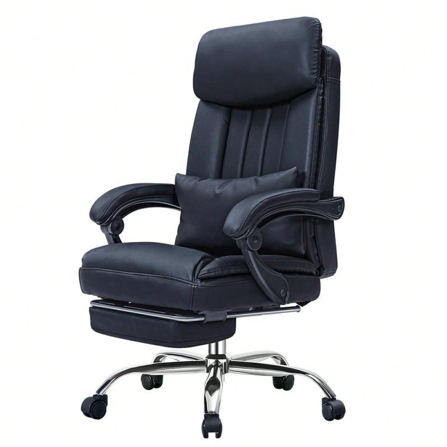 Executive Chair High Back Adjustable Managerial Home Desk Chair With Lumbar Support And Swivel Wheels For Office Conference Room, Black