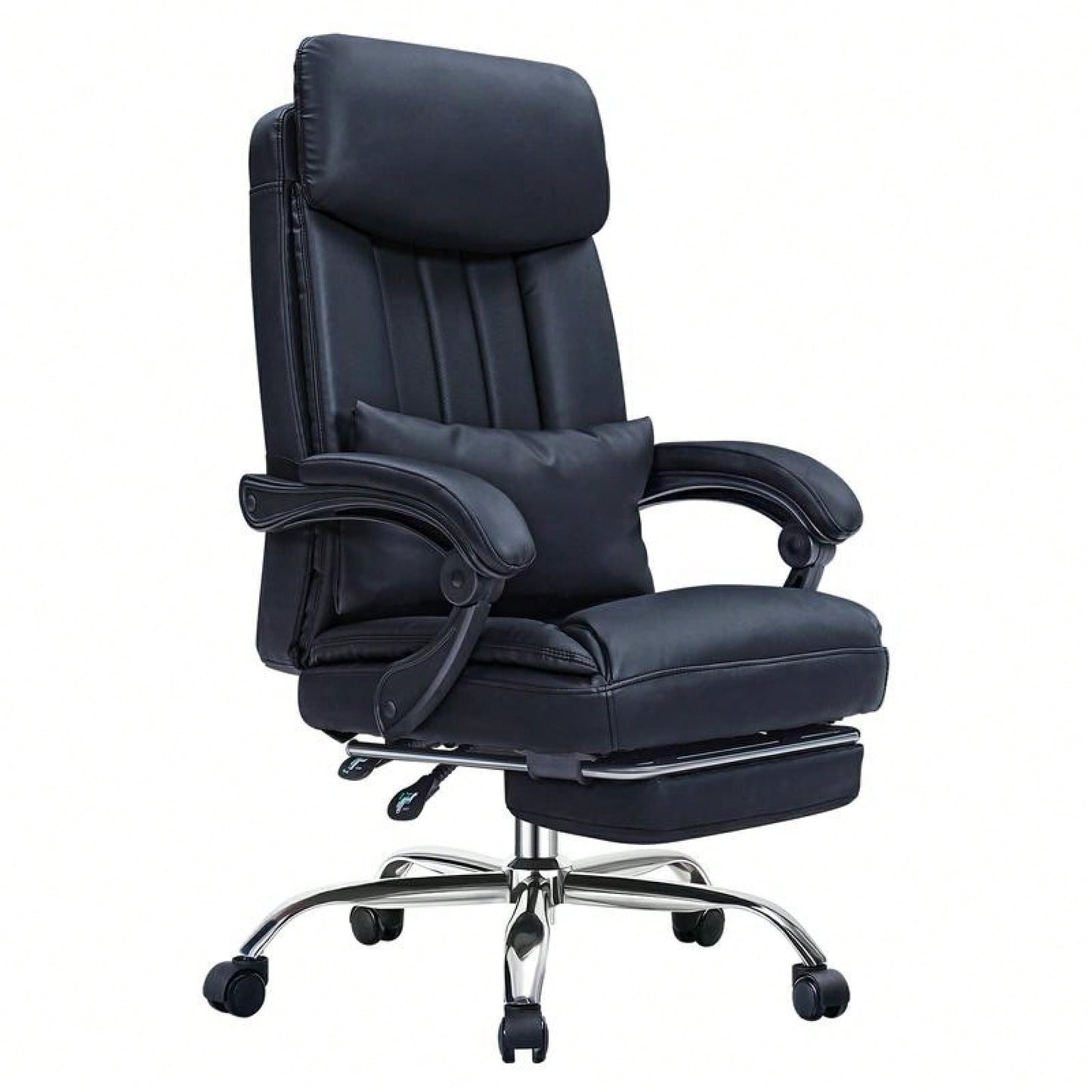 Executive Chair High Back Adjustable Managerial Home Desk Chair With Lumbar Support And Swivel Wheels For Office Conference Room, Black