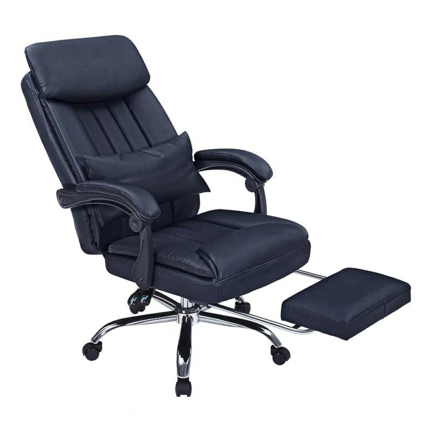 Executive Chair High Back Adjustable Managerial Home Desk Chair With Lumbar Support And Swivel Wheels For Office Conference Room, Black