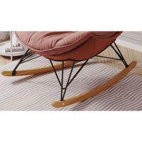 Light Luxury Single Rocking Chair for Balcony Leisure Area Comfortable Breathable Detachable Washable Cushion