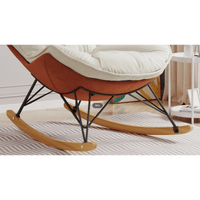 Light Luxury Single Rocking Chair for Balcony Leisure Area Comfortable Breathable Detachable Washable Cushion