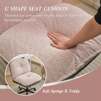 Elegant Adjustable Oversize Cross Chair with Wheels 360° Swivel for Home Office Small Spaces Dressing Room Living Room