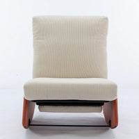 Modern Upholstered Rocking Chair Recliner with Footrest for Nursery and Living Room Relaxation