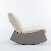 Modern Upholstered Rocking Chair Recliner with Footrest for Nursery and Living Room Relaxation