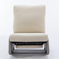 Modern Upholstered Rocking Chair Recliner with Footrest for Nursery and Living Room Relaxation