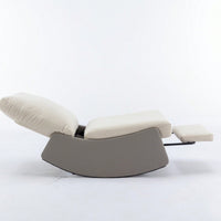 Modern Upholstered Rocking Chair Recliner with Footrest for Nursery and Living Room Relaxation