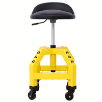 Pneumatic 360 Degree Swivel Mechanics Rolling Creeper Seat Heavy Duty Rolling Mechanics Stool Shop Stool With Casters