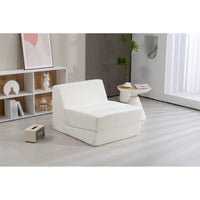 Folding Sofa Bed Couch Unfold For Comfortable Nap Modular Play Couch For Living Room The Office Room Playroom White Color