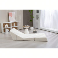 Folding Sofa Bed Couch Unfold For Comfortable Nap Modular Play Couch For Living Room The Office Room Playroom White Color