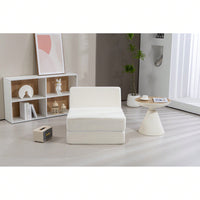 Folding Sofa Bed Couch Unfold For Comfortable Nap Modular Play Couch For Living Room The Office Room Playroom White Color