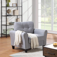 Modern Living Room Armchair Linen Upholstered Couch Furniture For Home Or Office,Comfortable Seat Cushion, Solid And Durable