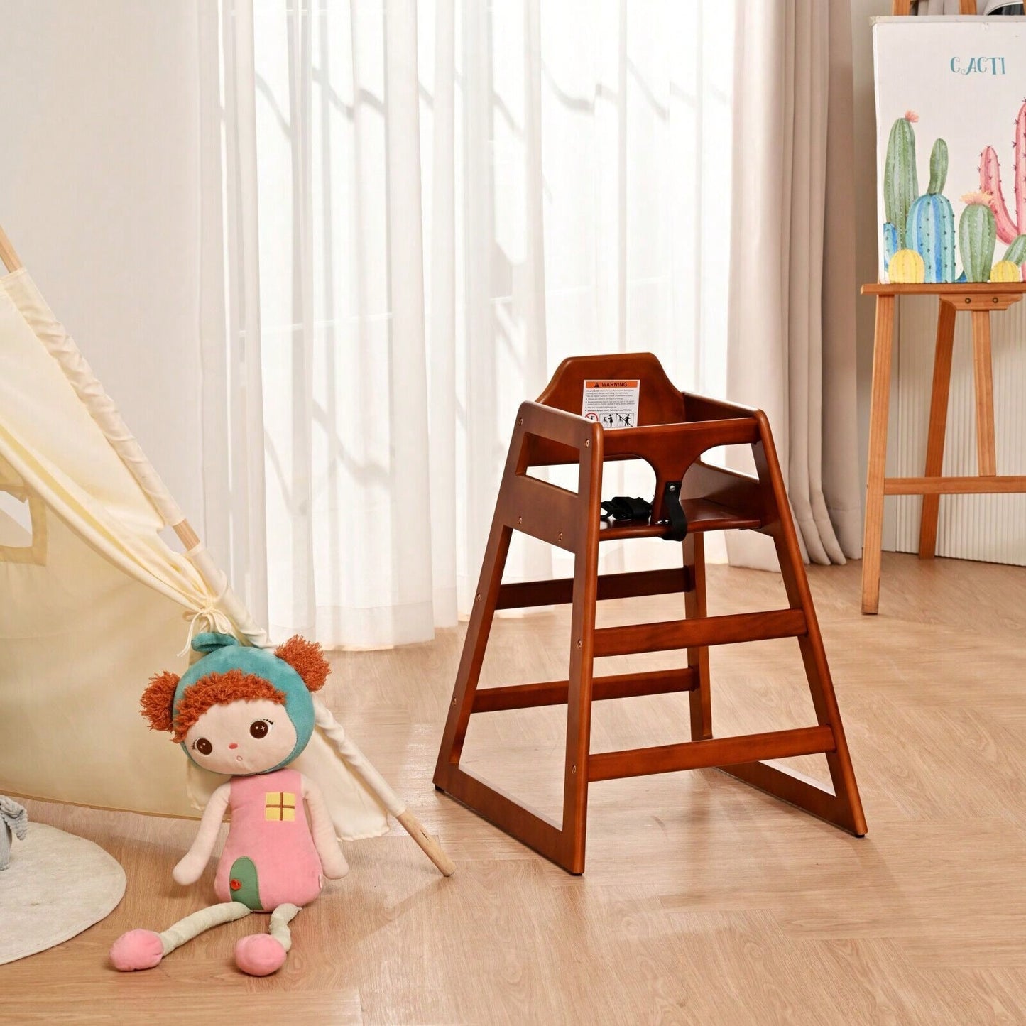 Wooden Double Solid Wood Feeding, Eat & Grow Portable High Chair In For Babies And Kids, Easy To Clean And Durable Booster Chair