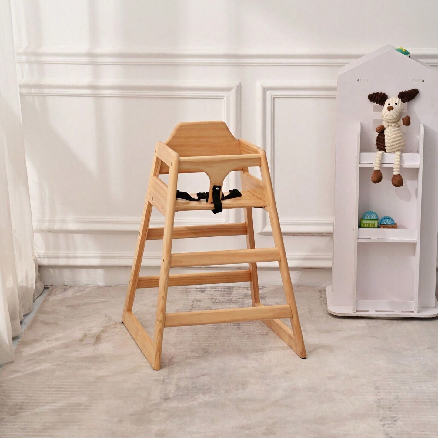 Wooden Double Solid Wood Feeding, Eat & Grow Portable High Chair In For Babies And Kids, Easy To Clean And Durable Booster Chair