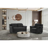 Stylish Fabric Single Seat Sofa Chair with Tufted Cushions and Flared Arms for Comfortable Living Room Support