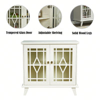 Storage Cabinet With Shelf, White Sideboard Cabinet For Living Room, Hallway, Dining Room, Entryway Buffet Table And Storage Cabinet