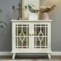 Storage Cabinet With Shelf, White Sideboard Cabinet For Living Room, Hallway, Dining Room, Entryway Buffet Table And Storage Cabinet
