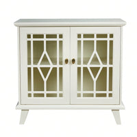 Storage Cabinet With Shelf, White Sideboard Cabinet For Living Room, Hallway, Dining Room, Entryway Buffet Table And Storage Cabinet