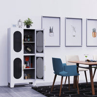 Metal Storage Cabinet, Bathroom Storage Cabinet With Doors And Shelves, Office Storage Cabinet With Lock, Black Garage Cabinets