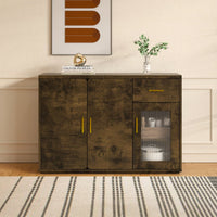 Modern Wood Storage Buffet Cabinet for Living Room Kitchen Bedroom and Hallway