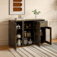 Modern Wood Storage Buffet Cabinet for Living Room Kitchen Bedroom and Hallway