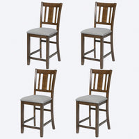 Set Of 4, Counter Height Chairs With Padded Seats For Dining Room