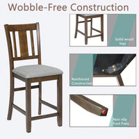 Set Of 4, Counter Height Chairs With Padded Seats For Dining Room
