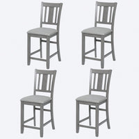 Set Of 4, Counter Height Chairs With Padded Seats For Dining Room
