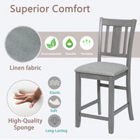 Set Of 4, Counter Height Chairs With Padded Seats For Dining Room