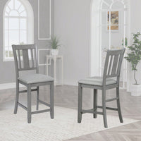 Set Of 4, Counter Height Chairs With Padded Seats For Dining Room