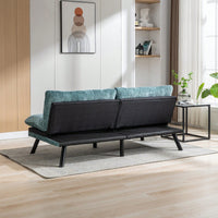 Compact Convertible Sofa Bed Loveseat Futon Couch with Adjustable Lounge and Removable Cushions Supports 500 LBS