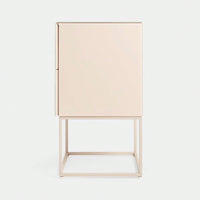 Elegant Pink and White Marble Nightstand with 2 Drawers and Tempered Glass Top for Bedroom and Living Room