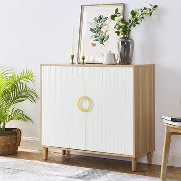 Versatile Modern Sideboard Buffet Cabinet with Adjustable Shelves and Doors for Kitchen Dining Living Room Storage