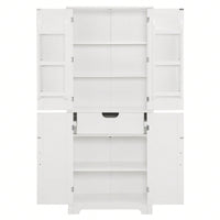 Versatile Freestanding Storage Cabinet with Adjustable Shelves for Kitchen, Living Room, Bathroom or Home Office