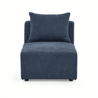 Mid-Century Modern Upholstered Accent Chair with Wood Frame and Pocket Spring Cushion for Living Room