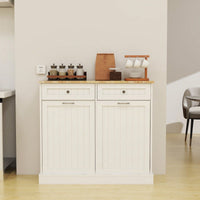 Two-Drawers And Two-Compartment Tilt-Out Trash Cabinet Kitchen Trash Cabinet