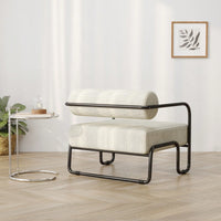 Comfortable Ergonomic Accent Chair with Ottoman for Living Room Bedroom Office Easy Assembly