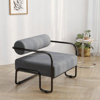 Comfortable Ergonomic Accent Chair with Ottoman for Living Room Bedroom Office Easy Assembly