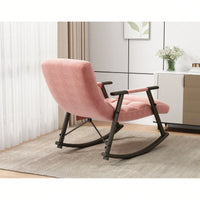 Adjustable Rocking Chair with Footrest Padded Lounge Chair High Back Soft Upholstered Glider for Living Room Bedroom Supports 300lbs