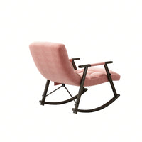Adjustable Rocking Chair with Footrest Padded Lounge Chair High Back Soft Upholstered Glider for Living Room Bedroom Supports 300lbs