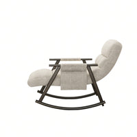 Adjustable Rocking Chair with Footrest Padded Lounge Chair High Back Soft Upholstered Glider for Living Room Bedroom Supports 300lbs