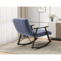 Adjustable Rocking Chair with Footrest Padded Lounge Chair High Back Soft Upholstered Glider for Living Room Bedroom Supports 300lbs