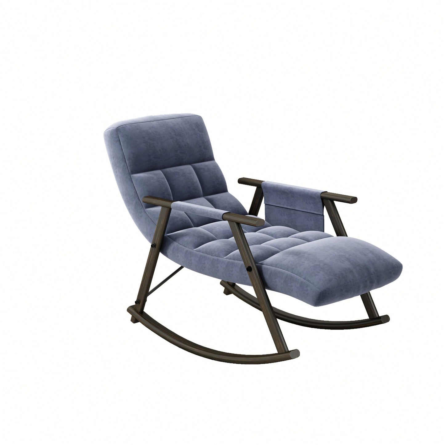 Adjustable Rocking Chair with Footrest Padded Lounge Chair High Back Soft Upholstered Glider for Living Room Bedroom Supports 300lbs