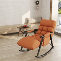 Adjustable Rocking Chair with Footrest Padded Lounge Chair High Back Soft Upholstered Glider for Living Room Bedroom Supports 300lbs