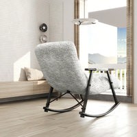 Adjustable Rocking Chair with Footrest Padded Lounge Chair High Back Soft Upholstered Glider for Living Room Bedroom Supports 300lbs