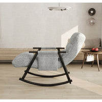 Adjustable Rocking Chair with Footrest Padded Lounge Chair High Back Soft Upholstered Glider for Living Room Bedroom Supports 300lbs